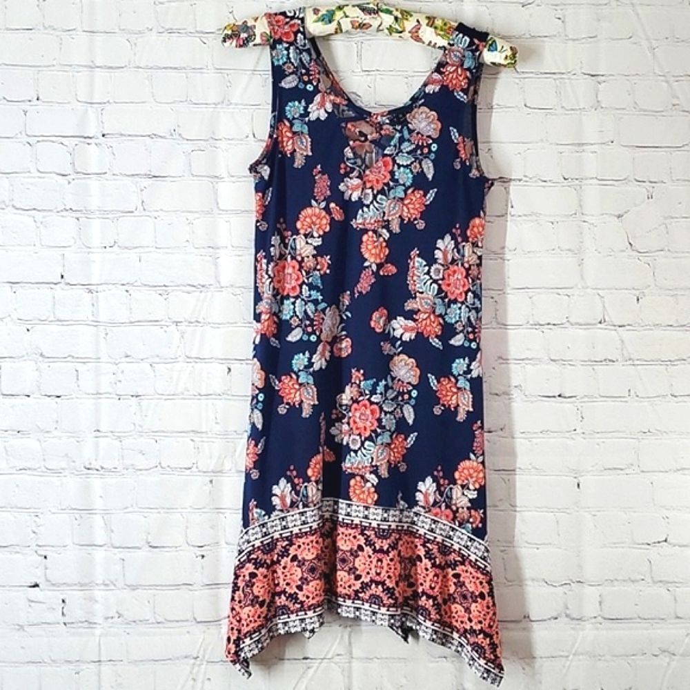 Trixxi Floral Paisley Boho Cameo Flowy Mini Dress Size Small